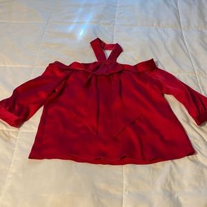 CeCe halter top off shoulder blouse